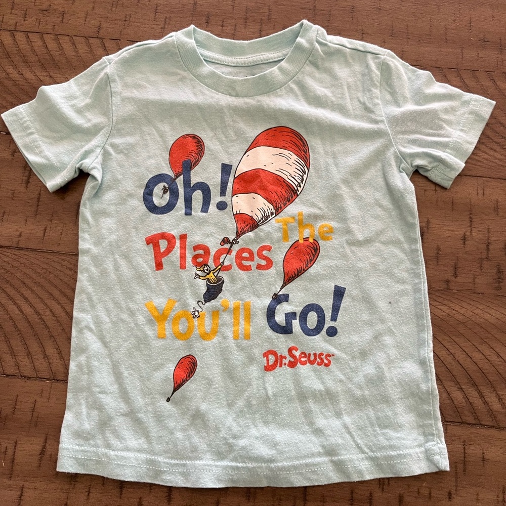 Dr. Seuss Blue and Red Short Sleeve Tees